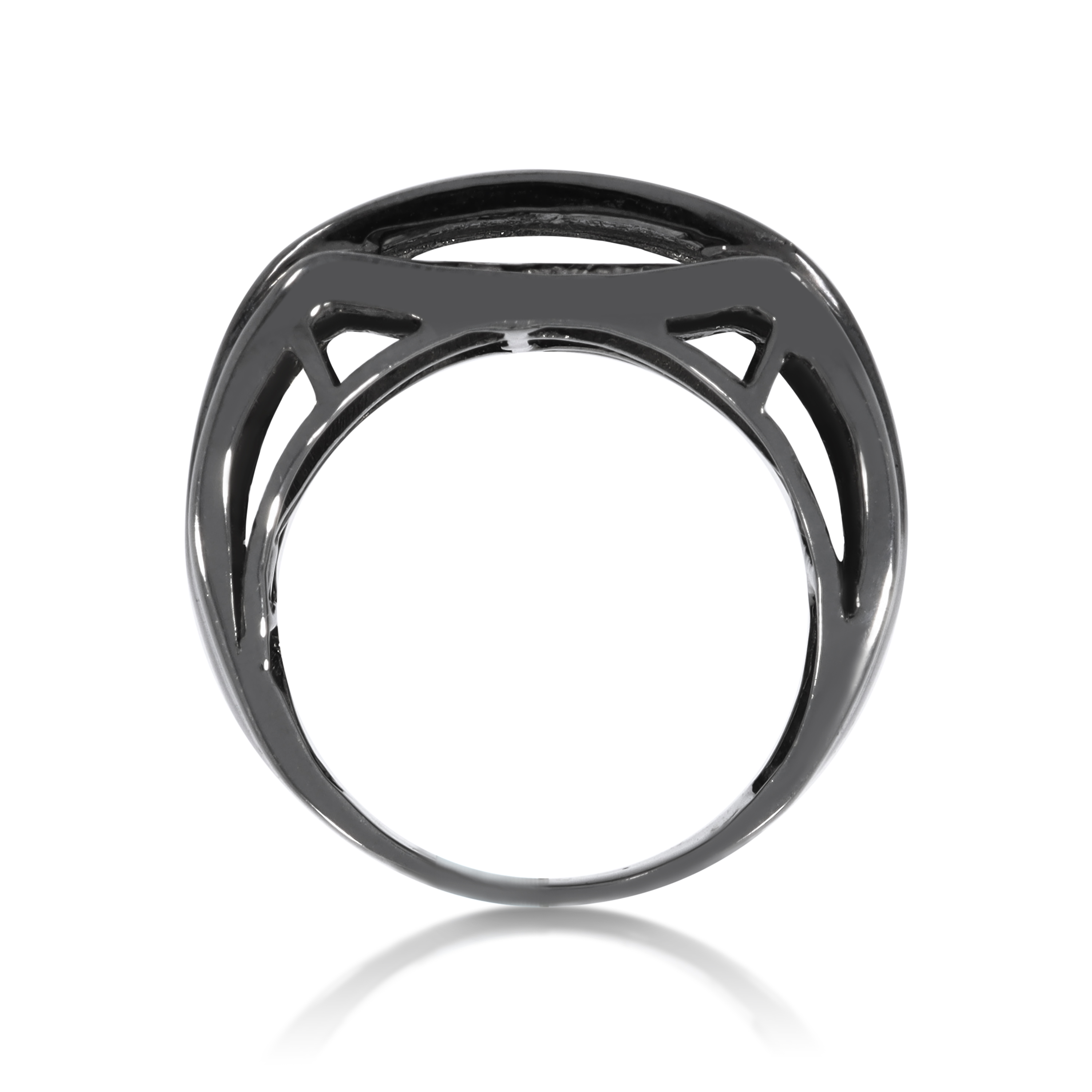 Tri-Color Diamond Ring 1.00 ct. 10K Black Gold