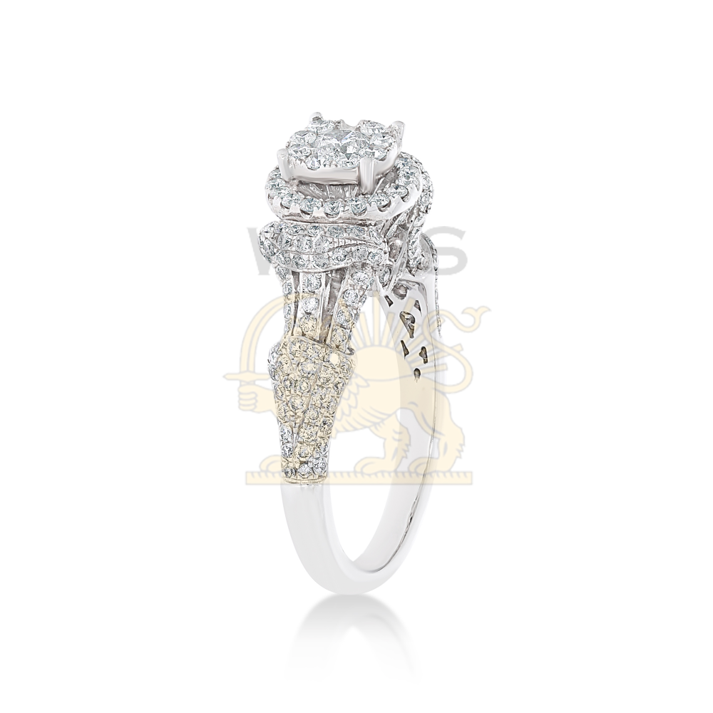 Fancy Diamond Engagement Ring 0.60 ct. 14k White Gold