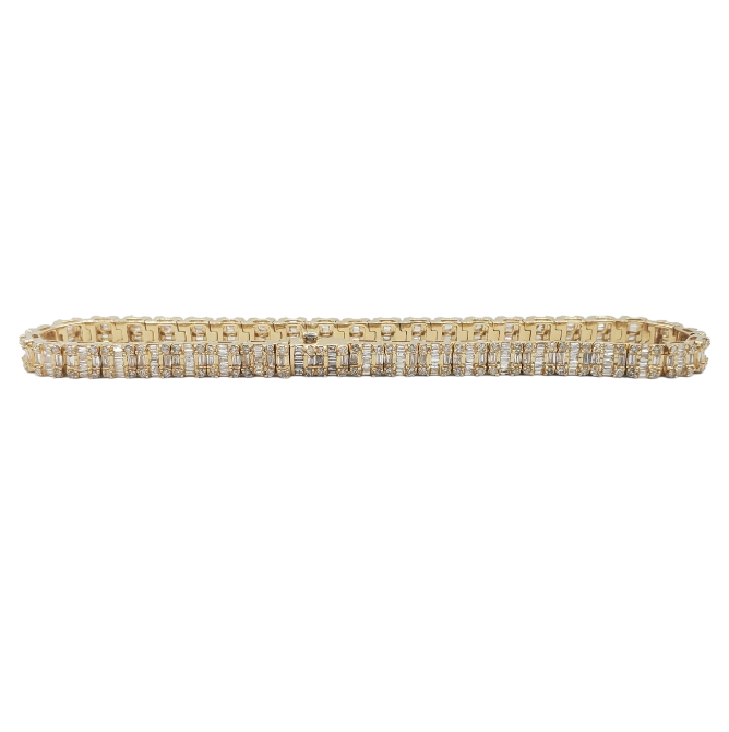 Diamond Tennis Bracelet 3.91ct 14k Yellow Gold