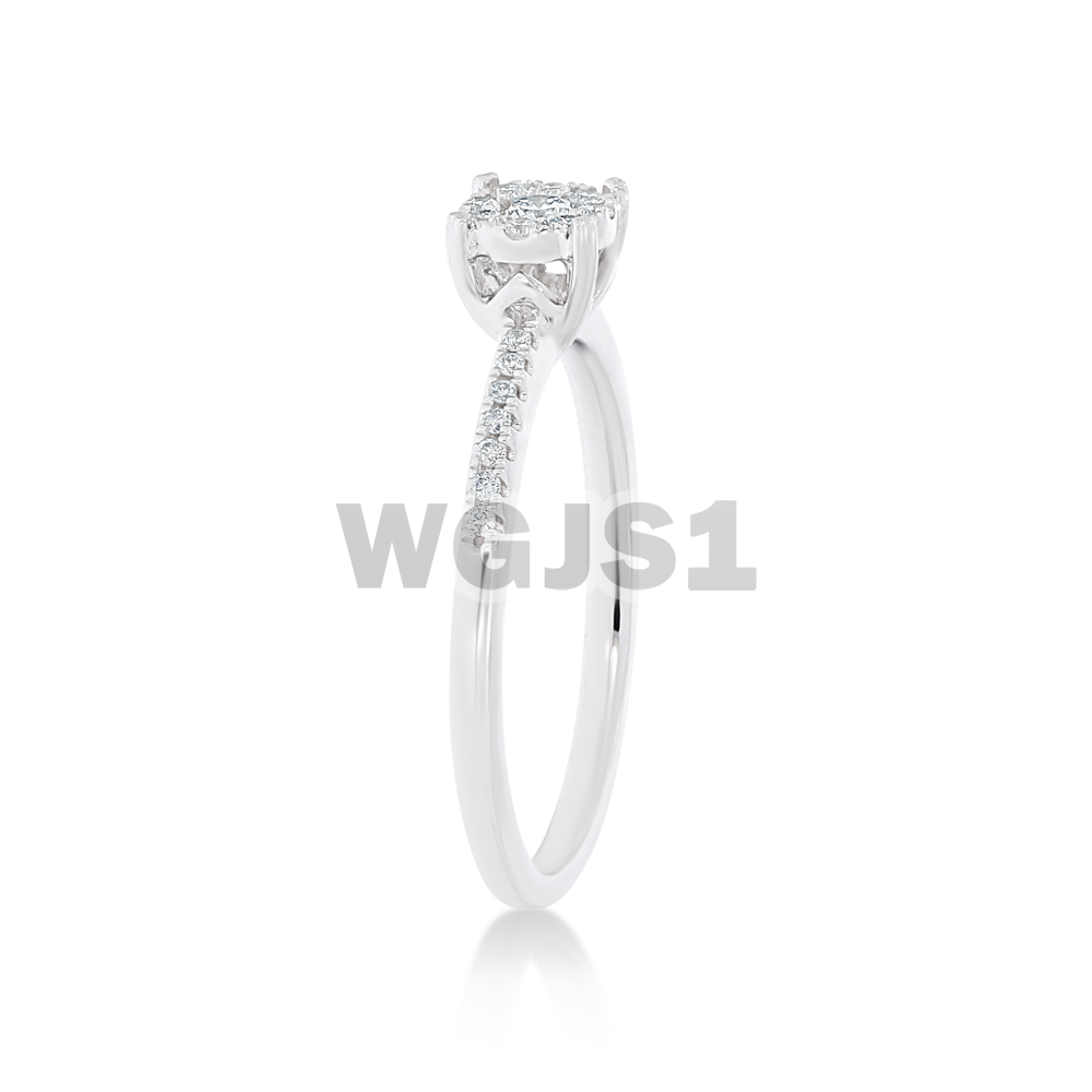 Diamond Engagement Ring Round 0.22 ct. 14k White Gold