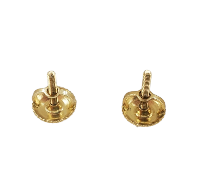 Baguette Diamond Circle Earrings 0.49ct 10k Yellow Gold