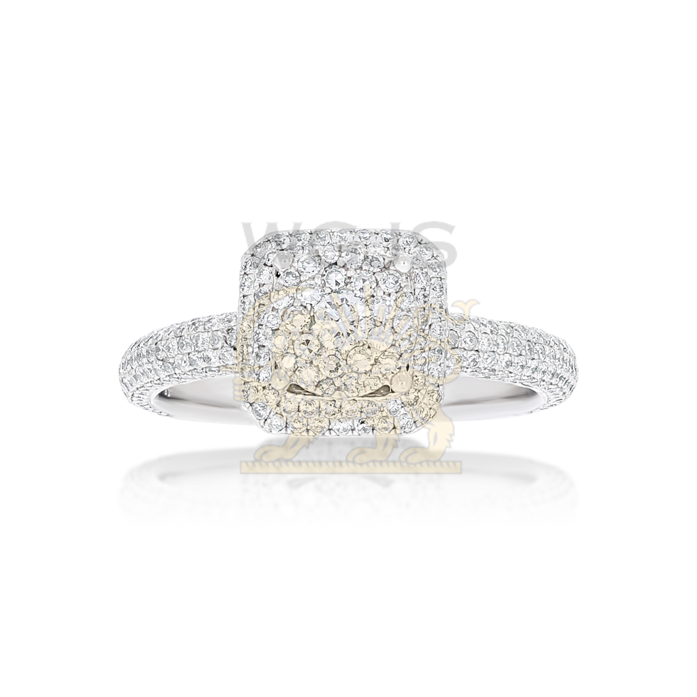 Diamond Engagement Ring 0.93 ct. 14k White Gold
