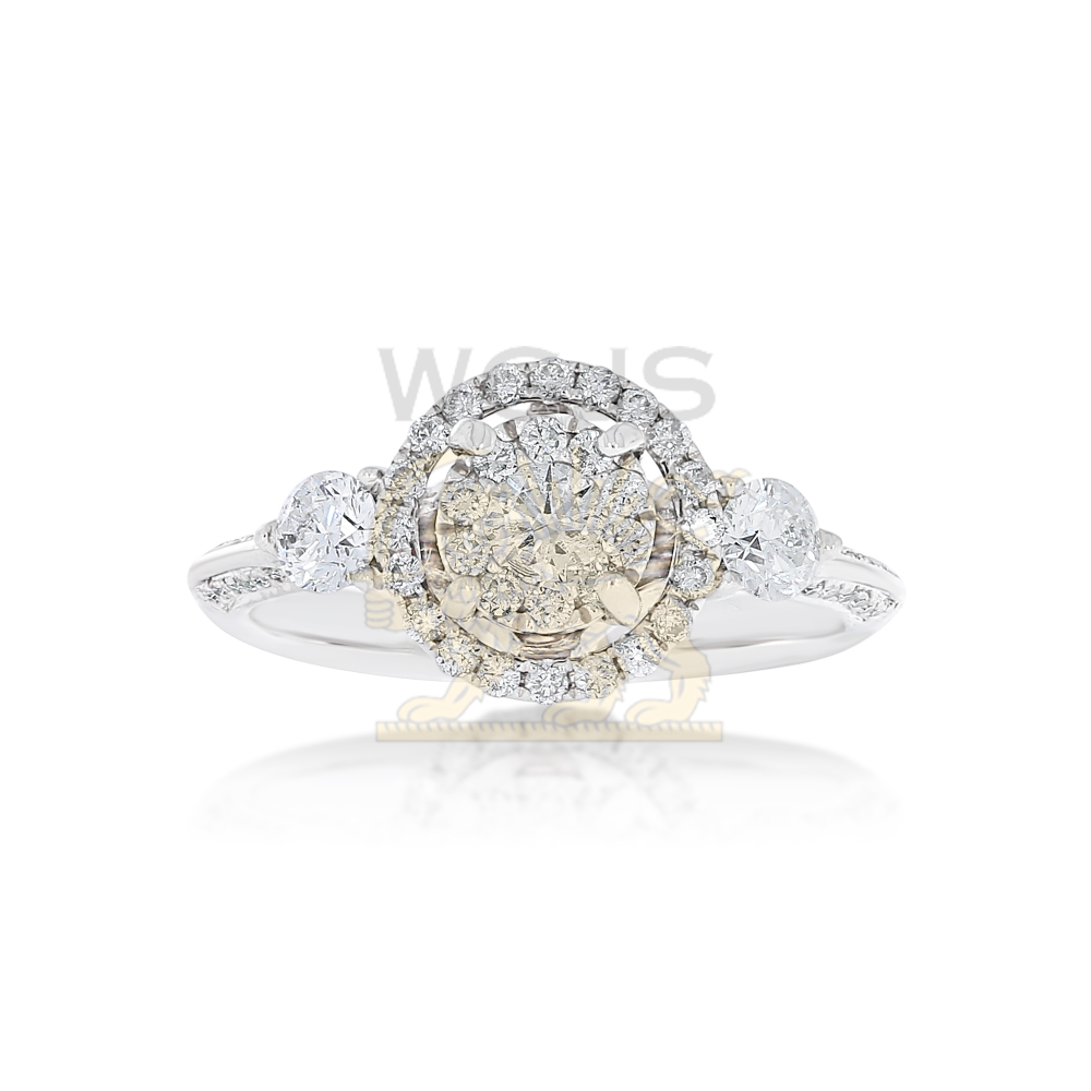 Diamond Engagement Ring Halo Setting 1.00 ct. 14k White Gold