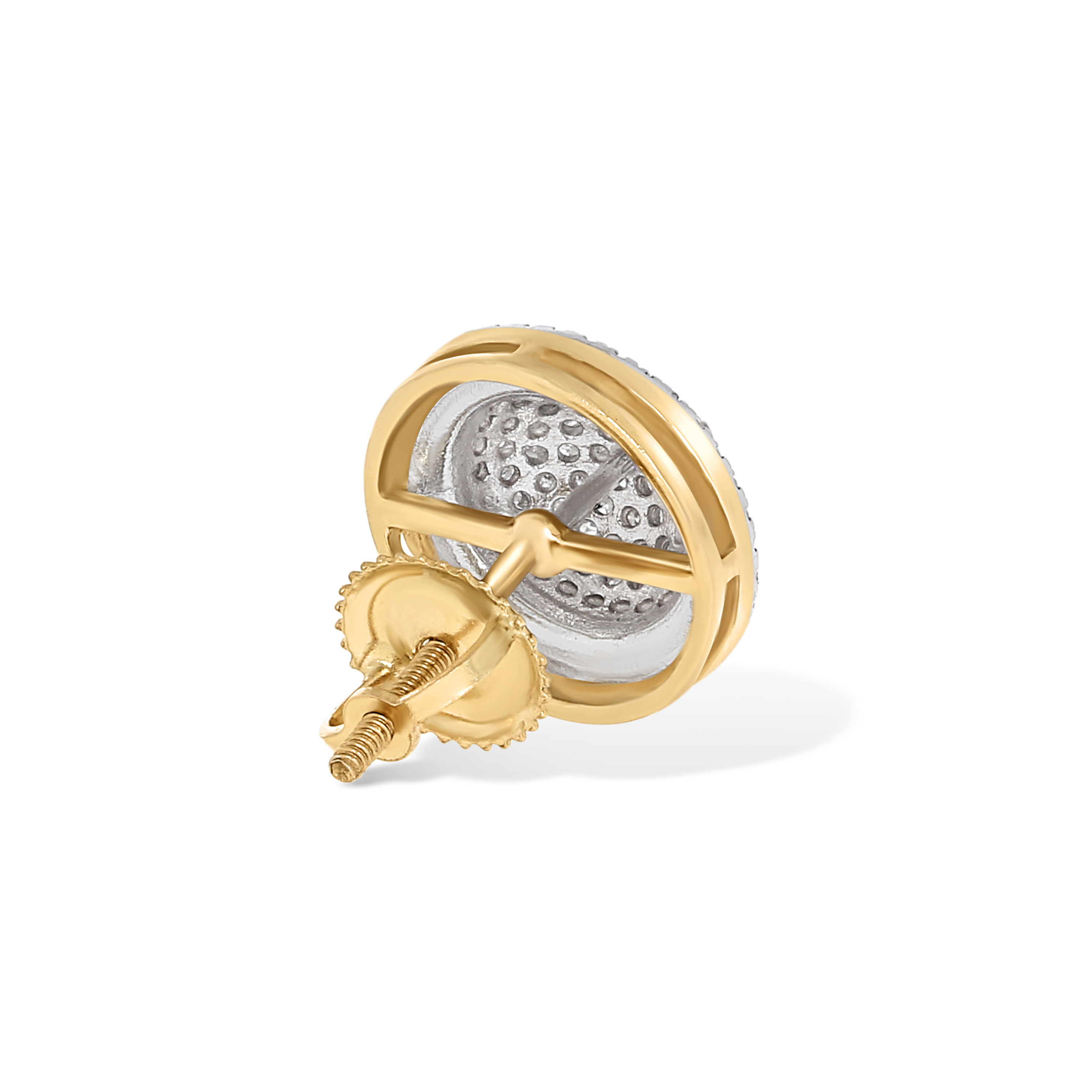 Diamond Earrings Round Design  0.54 ct. 10k Yellow Gold
