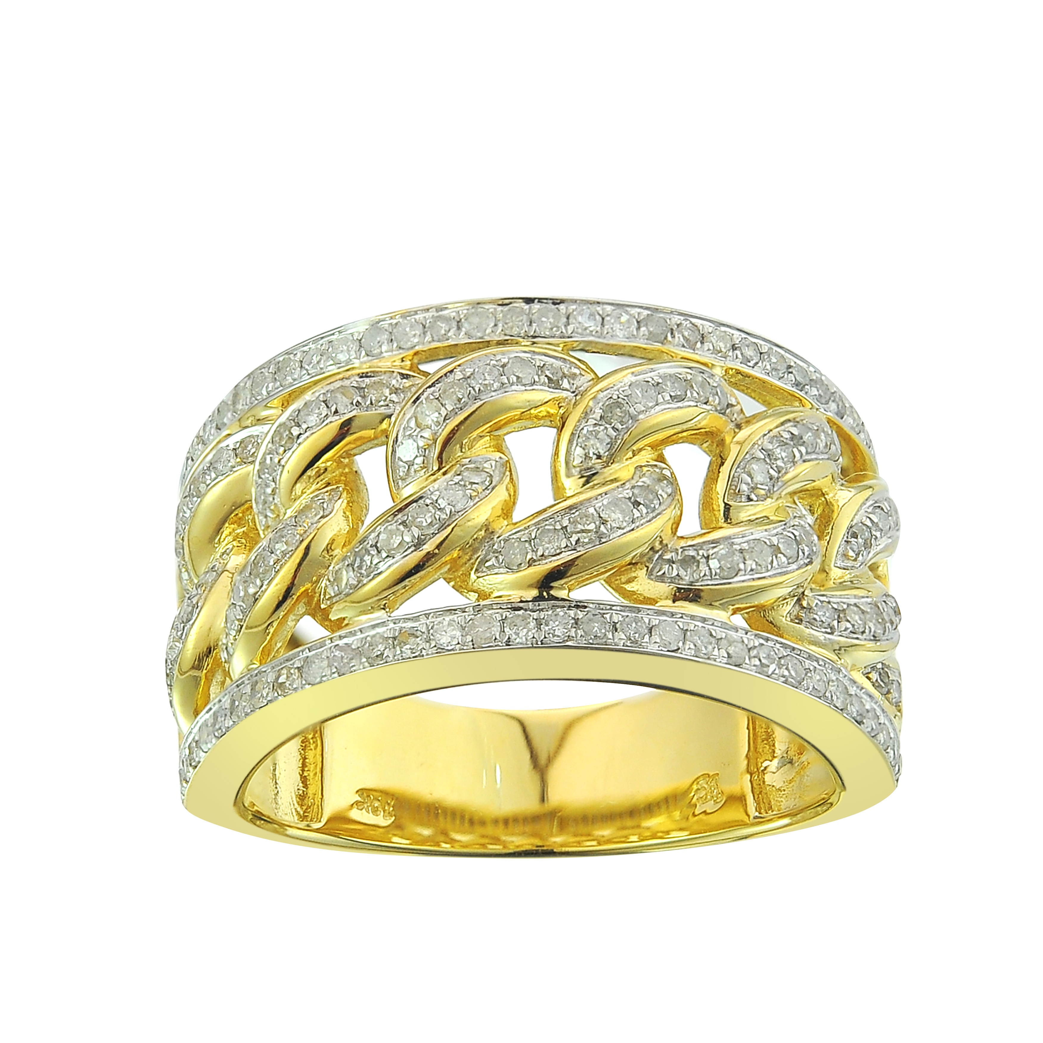 Diamond Infinity Ring 0.79 ct. 10K Yellow Gold `10.08 g