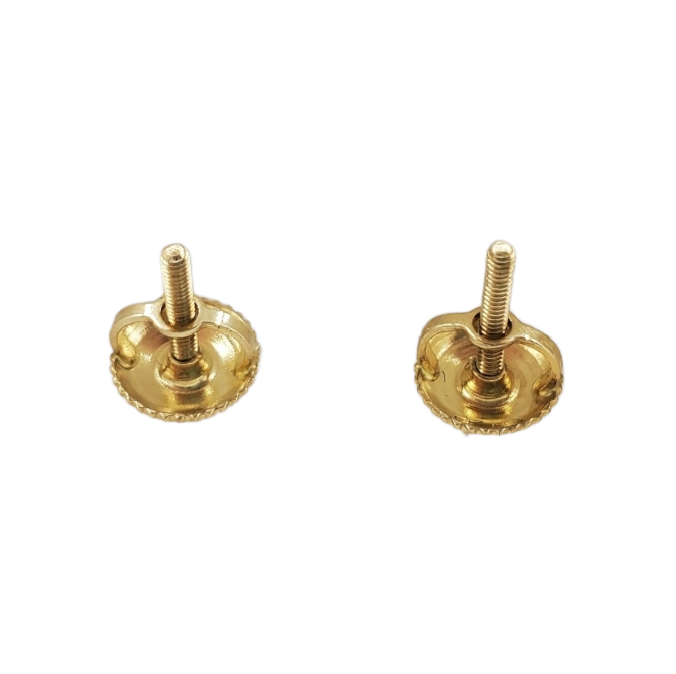 Baguette Diamond Square Earrings 0.82ct 10k Yellow Gold