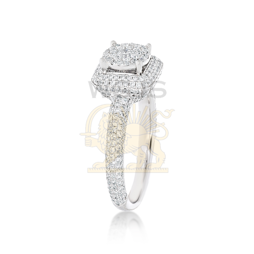 Diamond Engagement Ring 1.12 ct. 14k White Gold
