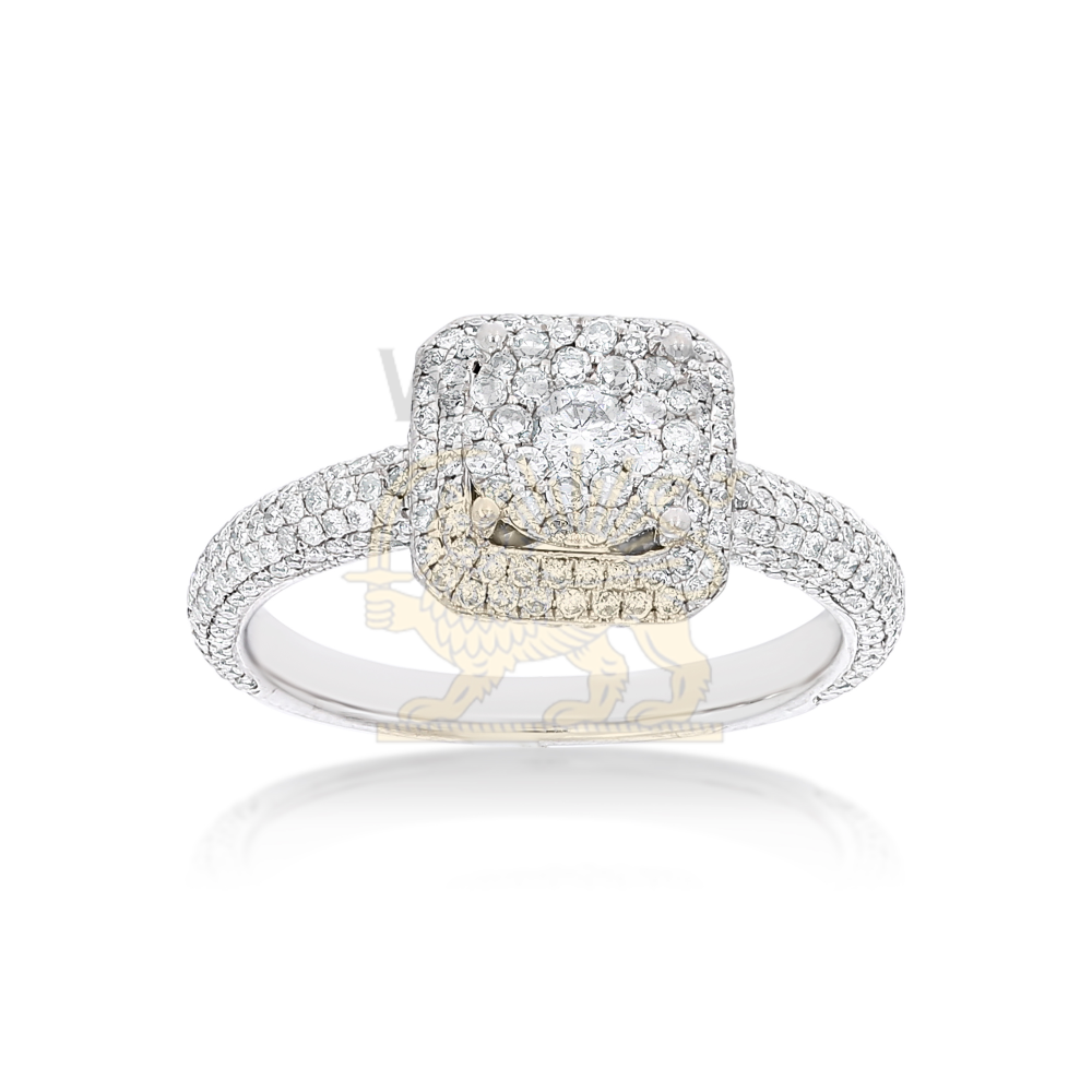 Diamond Engagement Ring 1.12 ct. 14k White Gold