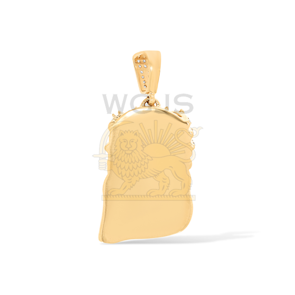 Diamond Jesus Head Pendant 1.20 ct. 14k Yellow Gold