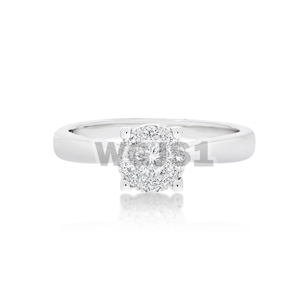 Diamond Engagement Ring Round 0.35 ct. 14k White Gold