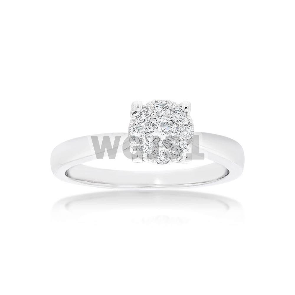 Diamond Engagement Ring Round 0.35 ct. 14k White Gold