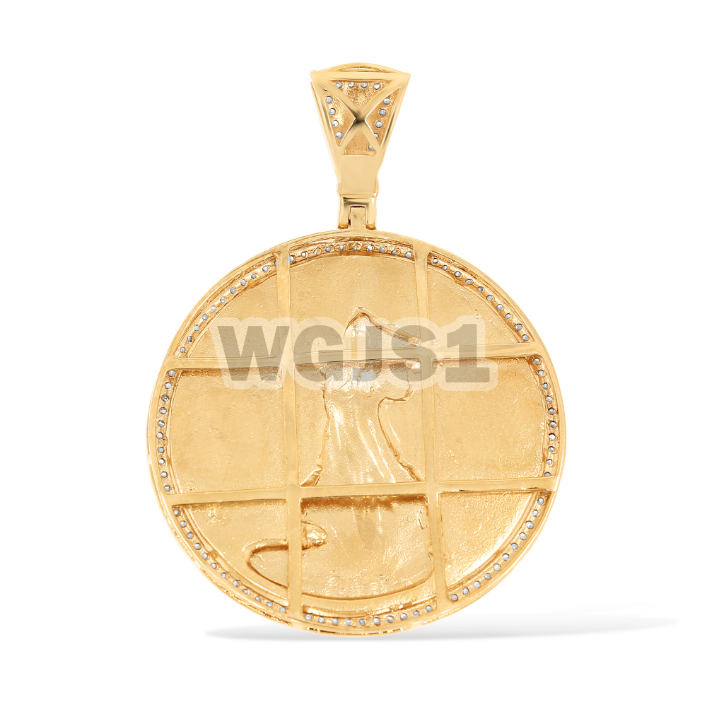 Diamond Liberty  Coin Style Medallion 0.65 ct. 14k Yellow Gold