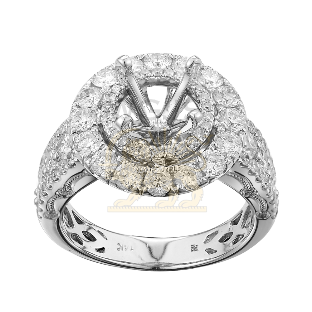 Diamond Engagement Ring  Mounting -2.10 14K White Gold