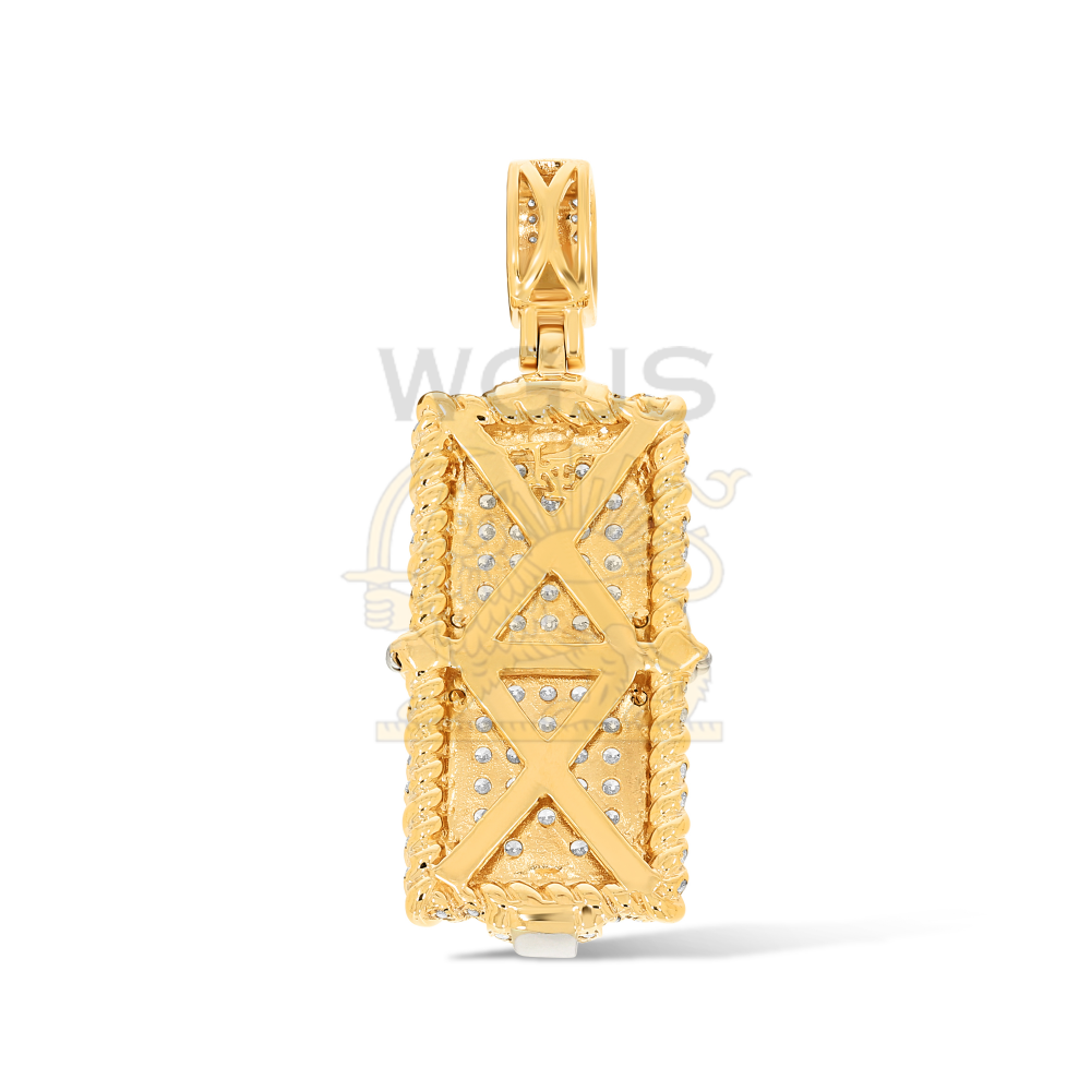 Rectangle Fancy Diamond Pendant 1.39 ct. 10k Yellow Gold
