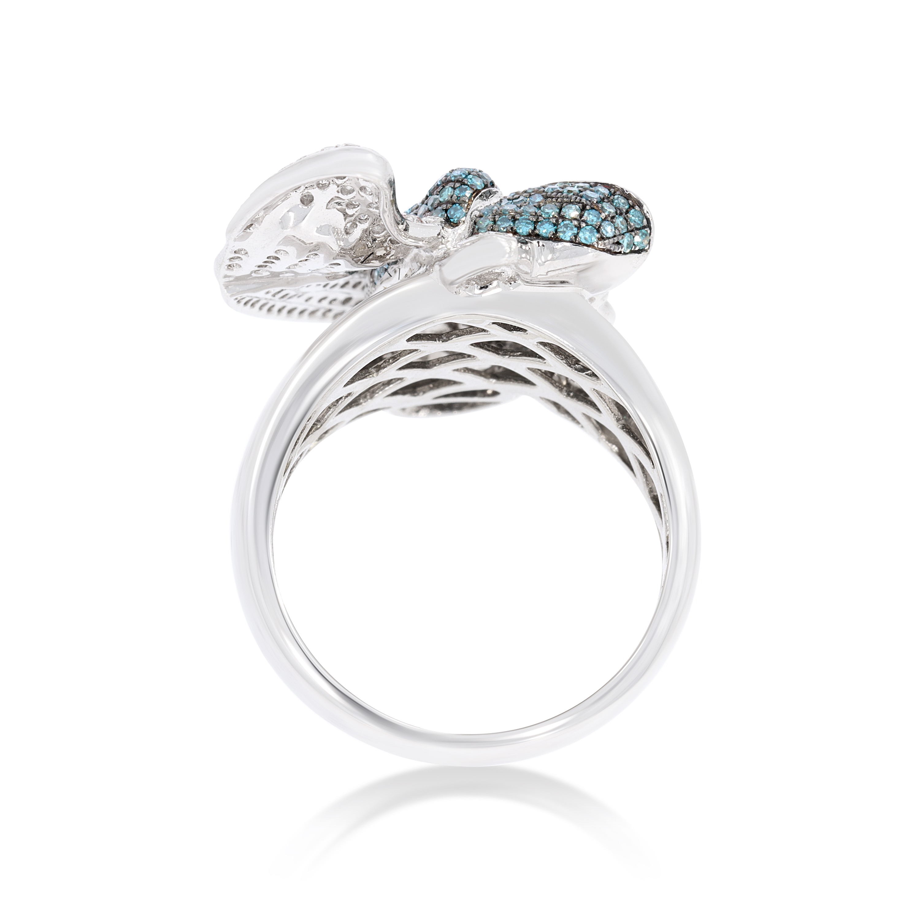 Diamond Angel Of Death Ring 1.40 ct. 14K White Gold 14.3 g