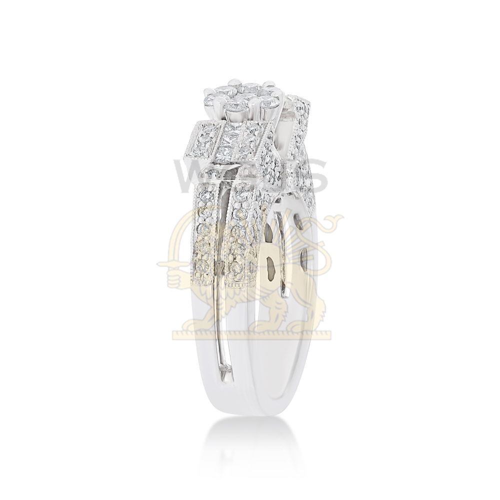 Fancy Diamond Engagement Ring 1.26 ct. 14k White Gold