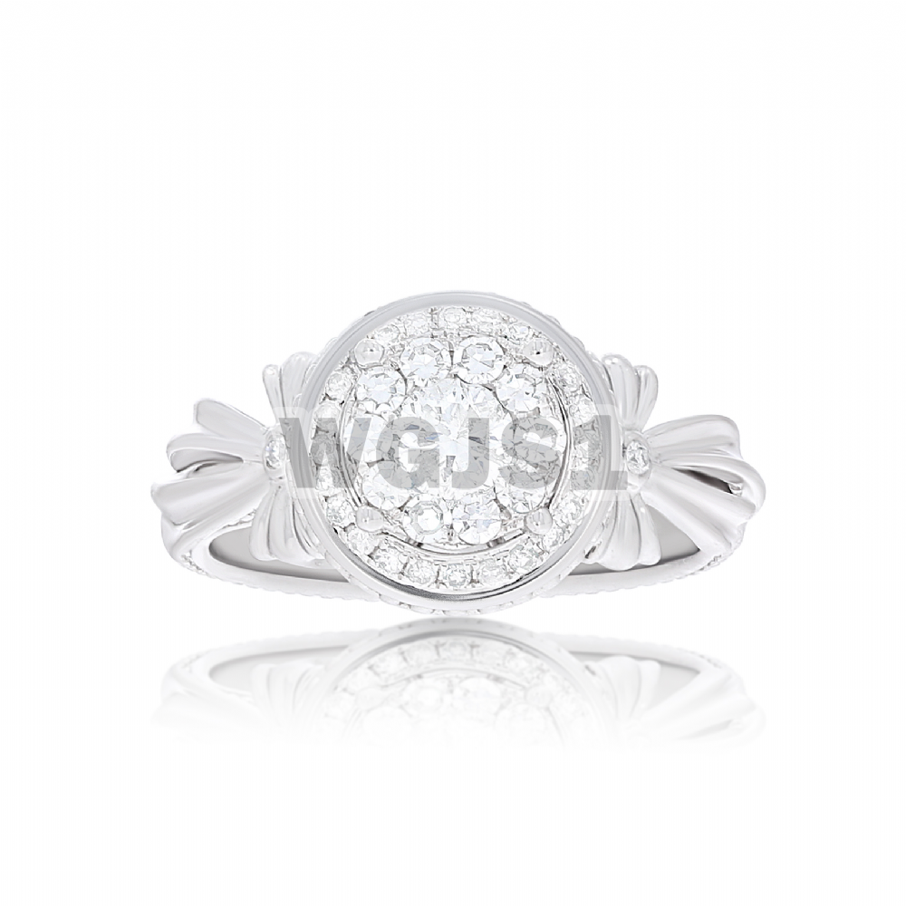 Diamond Engagement Ring 1.50 ct. Round 14k White Gold