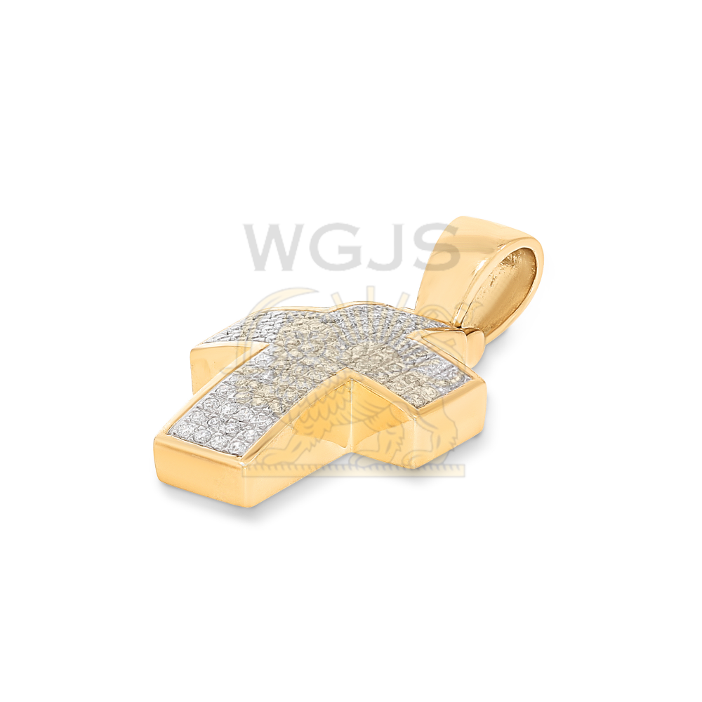 Diamond Cross Pendant 0.38 ct. 10k Yellow Gold