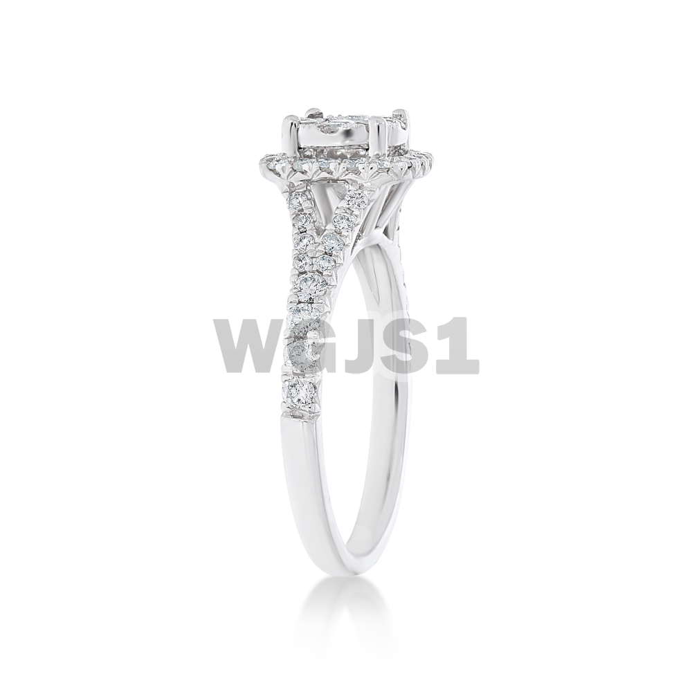 Diamond Engagement Ring 0.77 ct. 14k White Gold