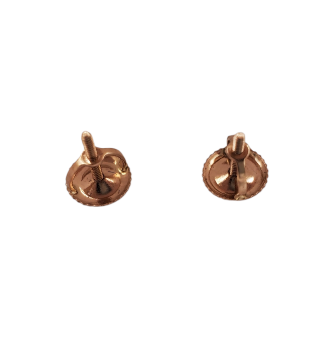 Diamond Flower Earrings 0.20ct 14K Rose Gold