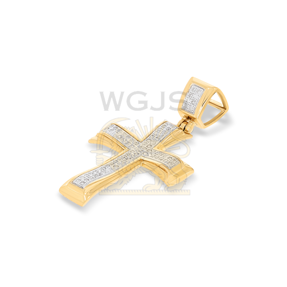 Diamond Cross Pendant 0.19 ct. 10k Yellow Gold