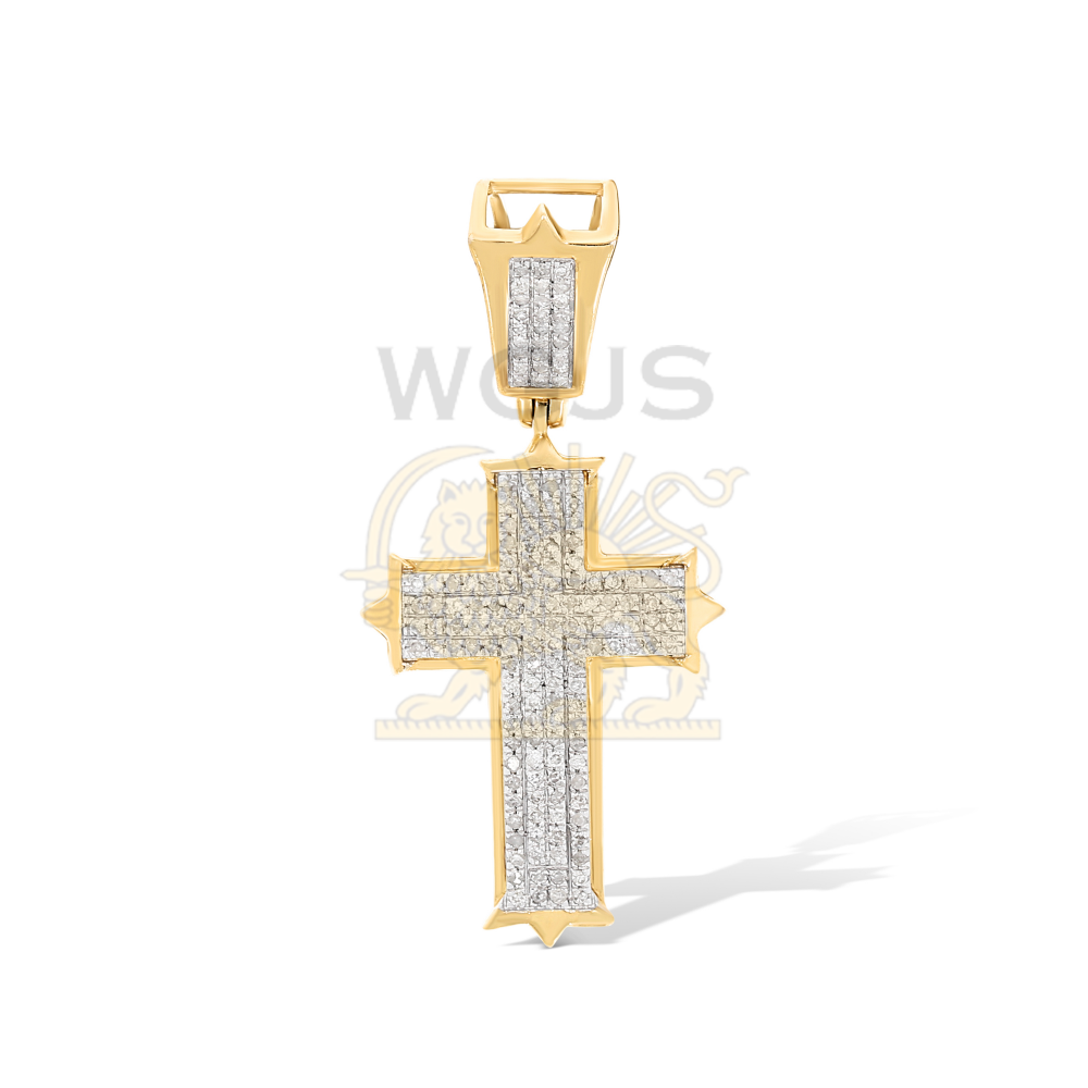 Diamond Cross Pendant 0.29 ct. 10k Yellow Gold